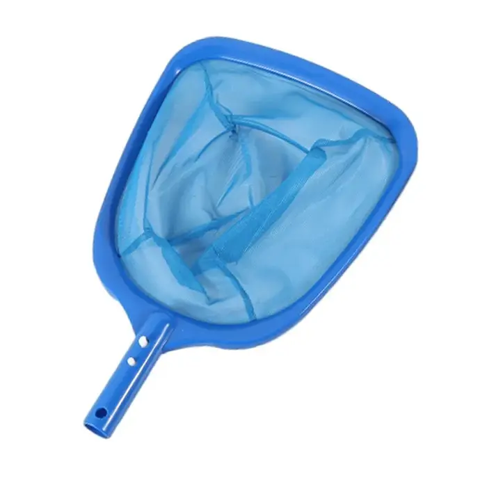 Épuisette bleue pour piscine - Nettoyeur efficace de feuilles et de débris avec poignée ergonomique 