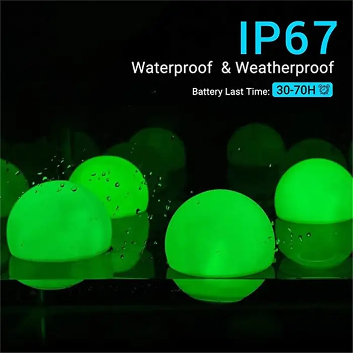 16 RGB lumière de piscine flottante 3 pouces 7.8 cm LED à couleur changeante lumières de boule