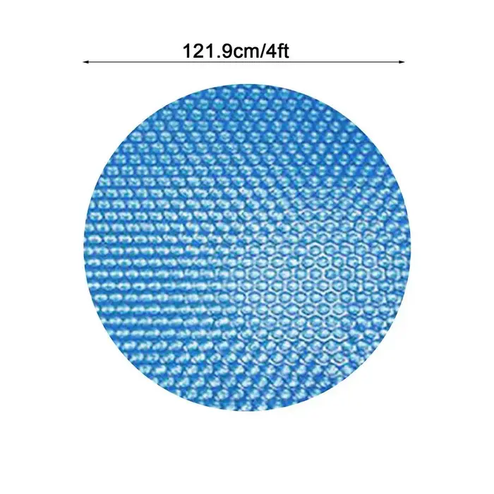 Couverture de piscine solaire ronde, film à bulles PE, étanche, anti-poussière, accessoires