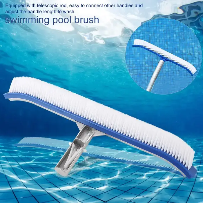 Brosse de piscine en Nylon et acier inoxydable