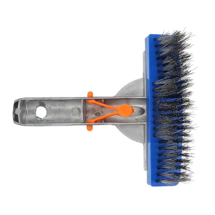Brosse en acier inoxydable de 5,5 pouces pour piscine, spa, étang, équipement de nettoyage du sol et des murs