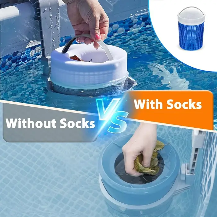 Écumoire pour piscine hors sol avec 10 chaussettes d'écumoire
