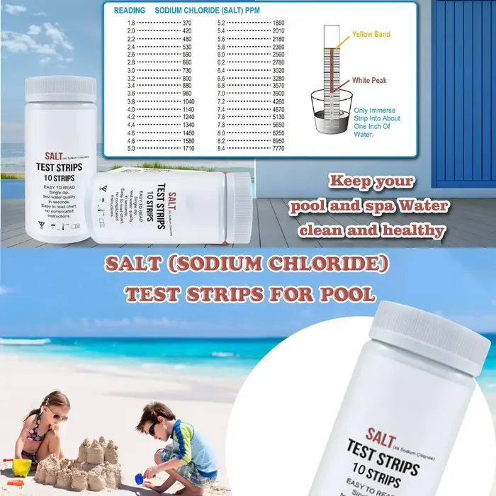 Bandes de test de sel pour piscine