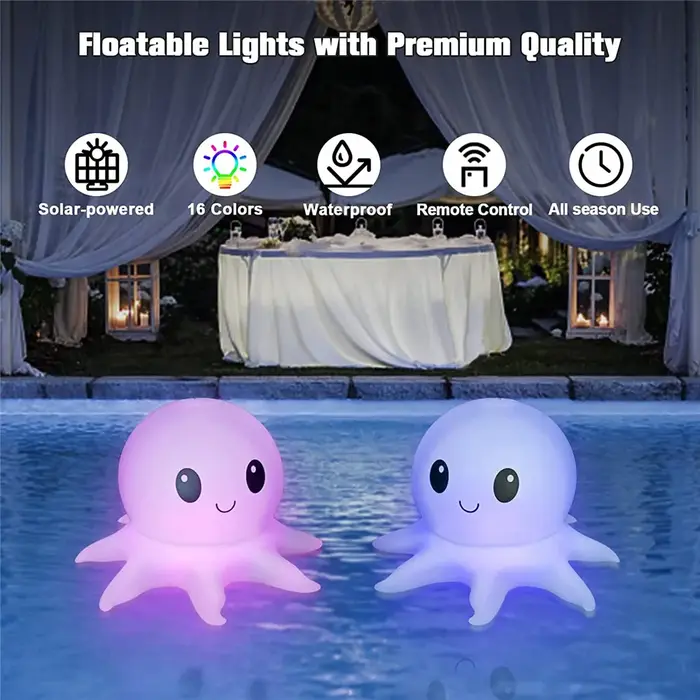 Lampes flottantes solaires pour piscine