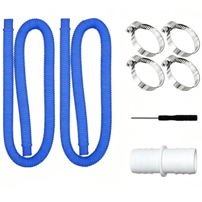 Paire de tuyaux de piscine de 1,5 m en PE pour pompes de piscine de 300, 330, 530 et 1000 gallons, c