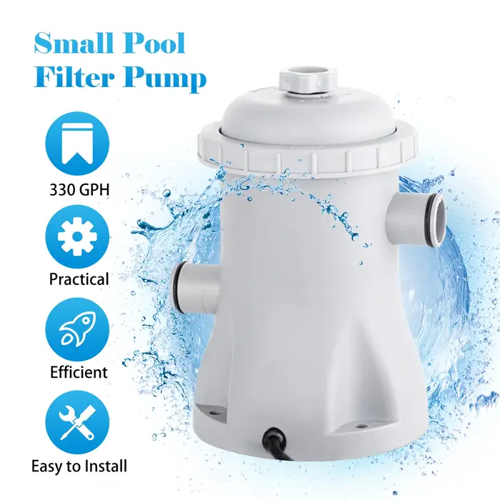 Pompe à eau électrique avec 2 cartouches filtrantes pour piscine hors sol