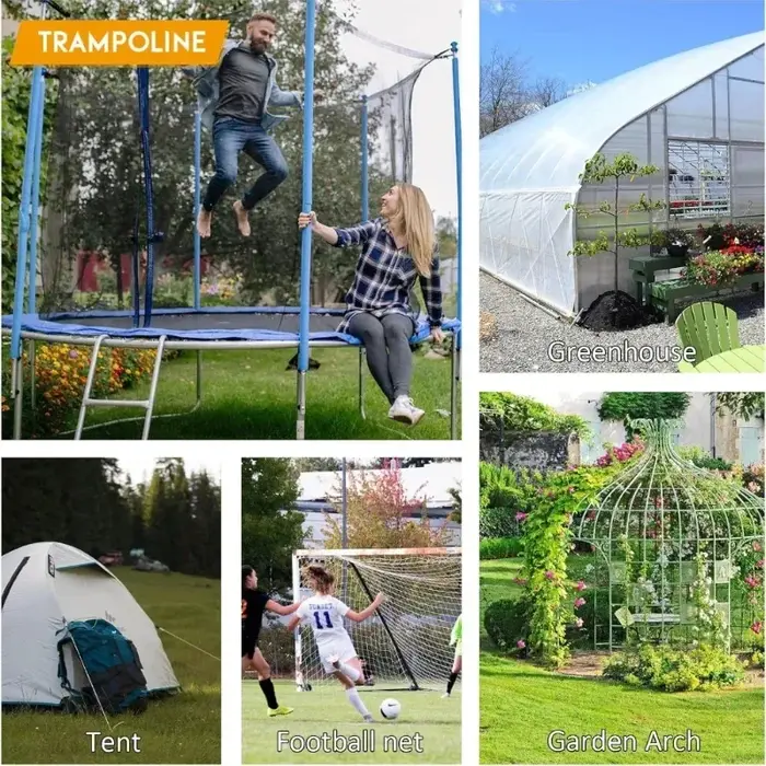 Piquets à vent en U robustes 2026 en acier galvanisé – Ancrages au sol pour trampoline