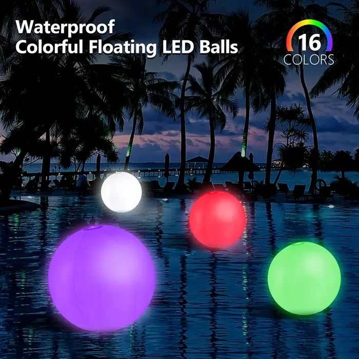 Boule lumineuse LED flottante pour piscine