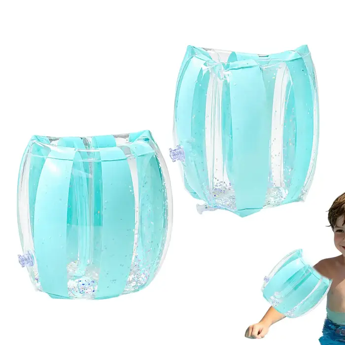 1 Paire de Brassards de Natation Gonflables pour Piscine, Accessoire de Natation, Sports Aquatiques d'Été, Brassards Flottants Gonflables