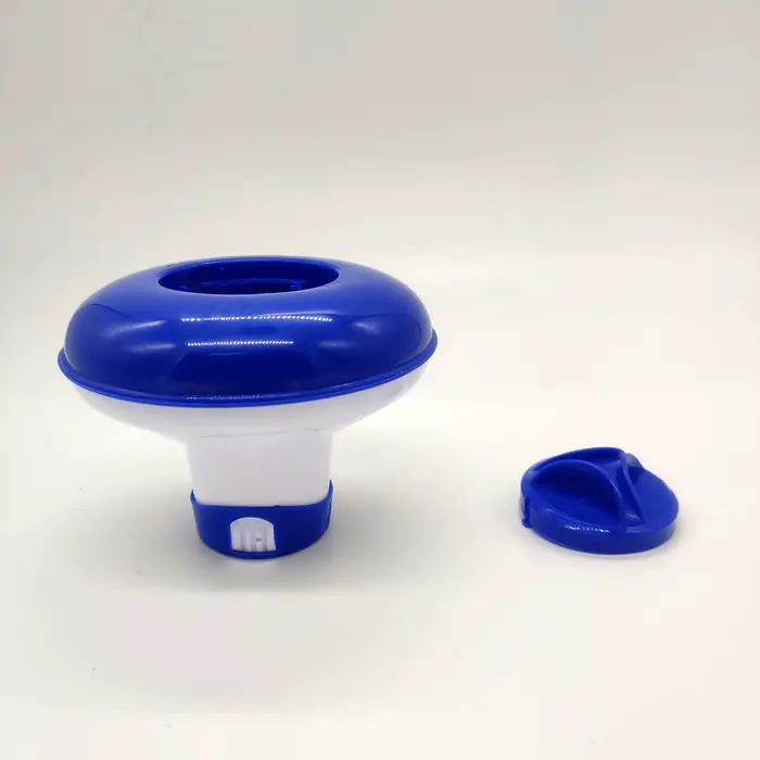 Dispositif de désinfection automatique flottant télescopique pour piscine de 5 pouces