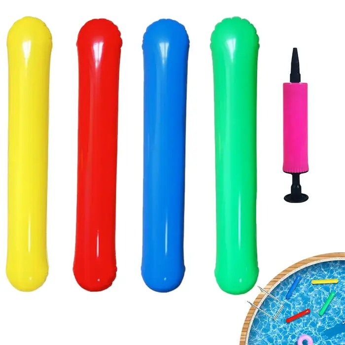 Ensemble de 4 flotteurs gonflables pour piscine avec pompe à air