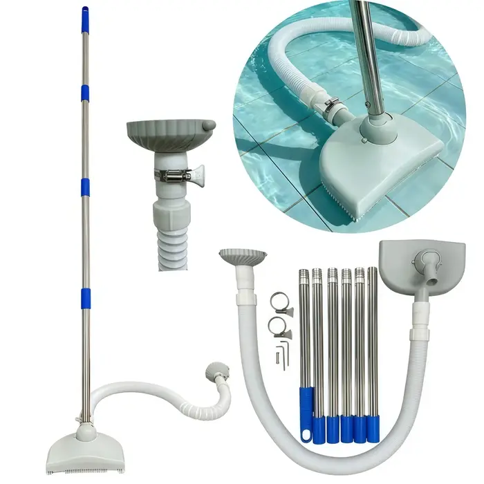 Nettoyeur de piscine automatique sans fil à propulsion hydraulique, brosse de piscine portative, kit