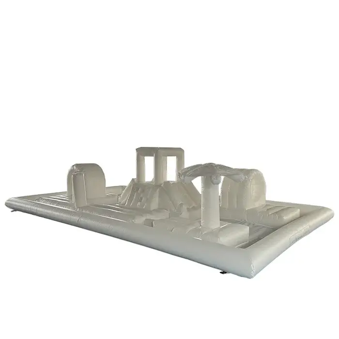 Parc aquatique gonflable 7x4x1.8m, terrain de jeux aquatiques gonflable, parcours d'obstacles