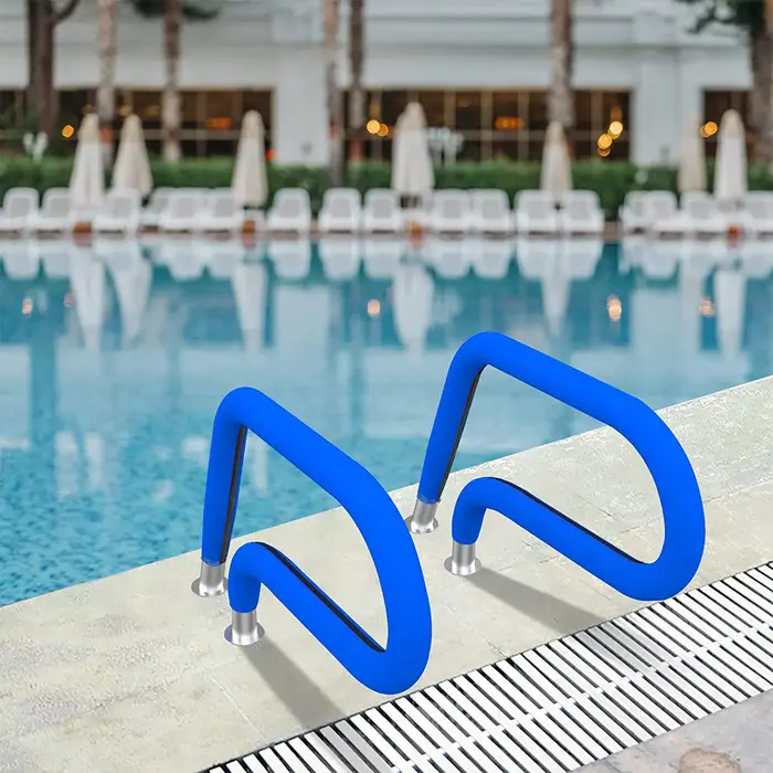 Couverture adhésive pour main courante de piscine