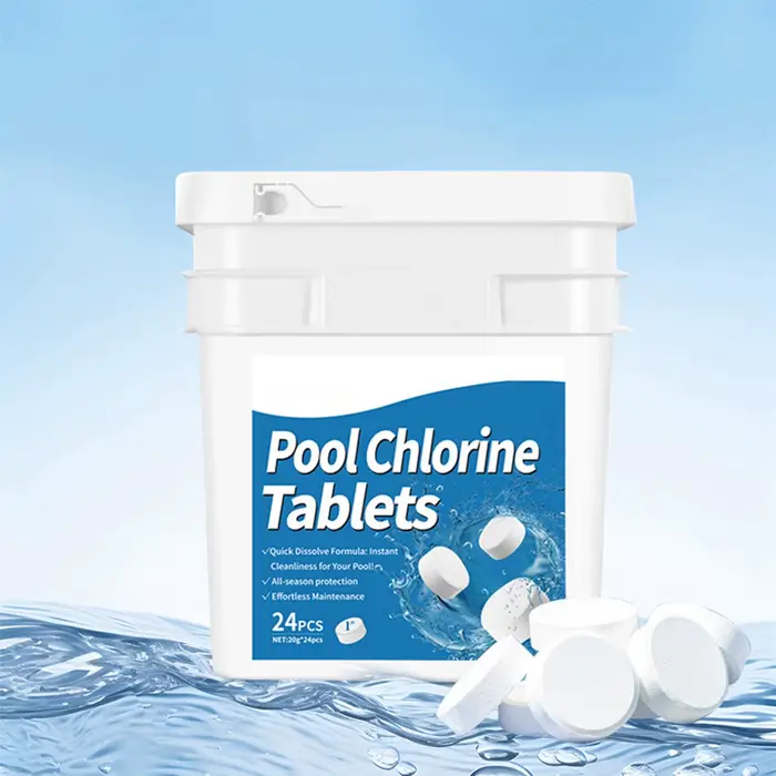 24 pièces/bouteille comprimé chlore brome comprimés nettoyant natation Spa ménage piscine fournitures de nettoyage