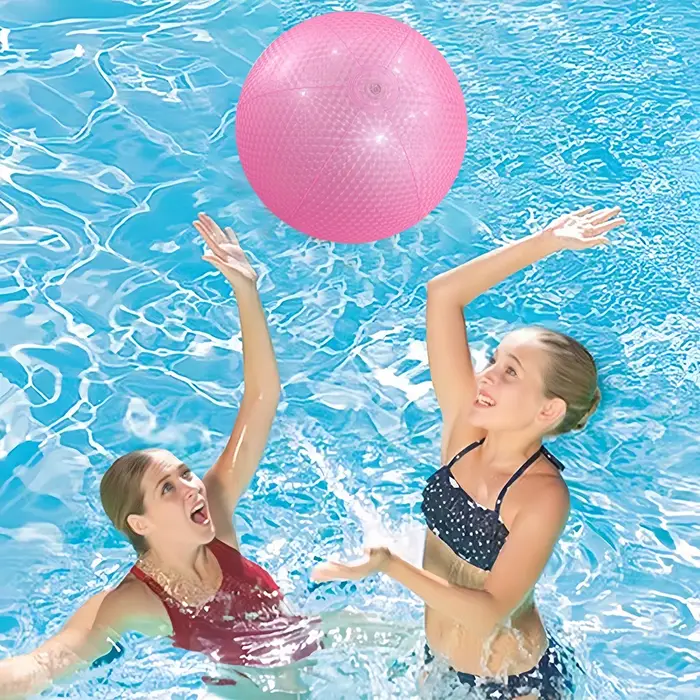 Ballon de plage gonflable en perles colorées