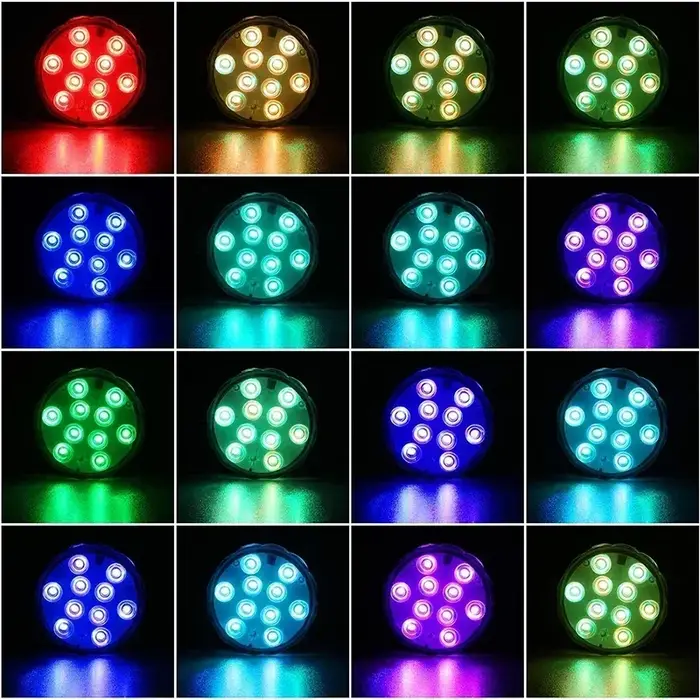 Lampe LED Submersible pour Piscine avec Télécommande