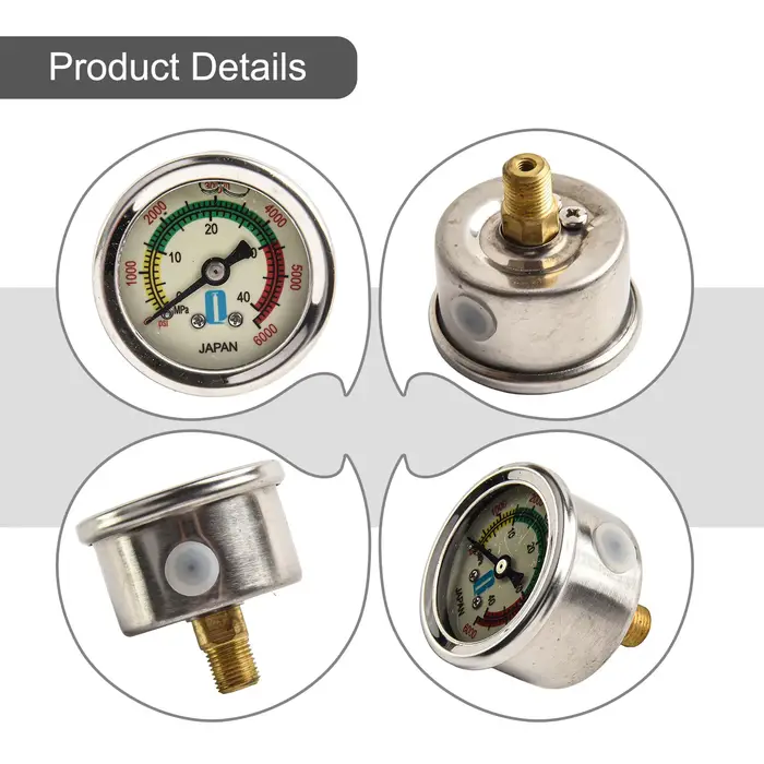 Manomètre hydraulique avec filtre de piscine de 2 pouces
