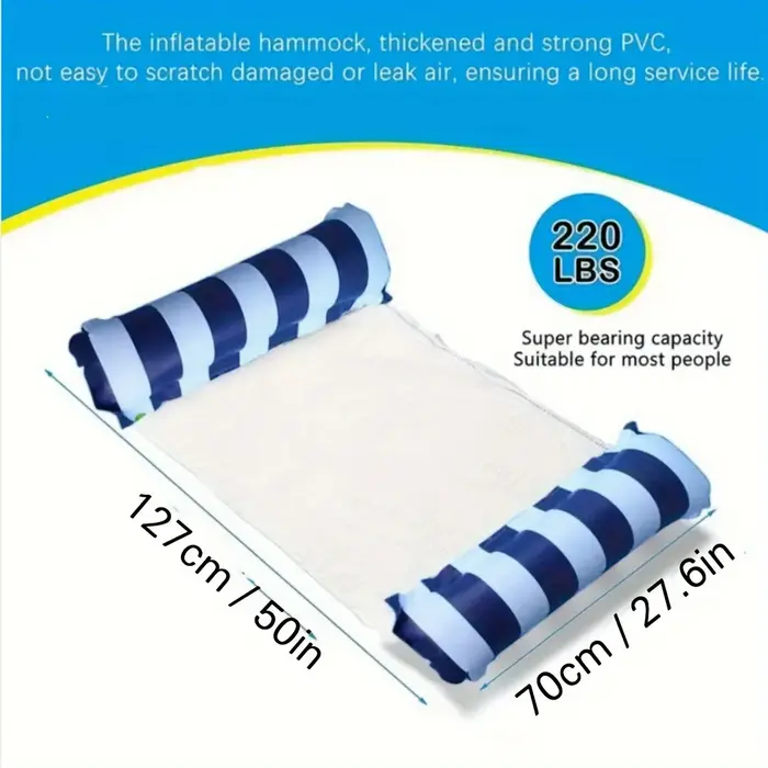Chaises longues de piscine à rayures de qualité supérieure – Matelas de bain de soleil durables