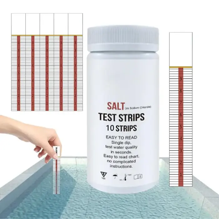 Bandelettes de Test de sel de piscine pour piscine d'eau salée 10 points bandelettes de Test de pisc