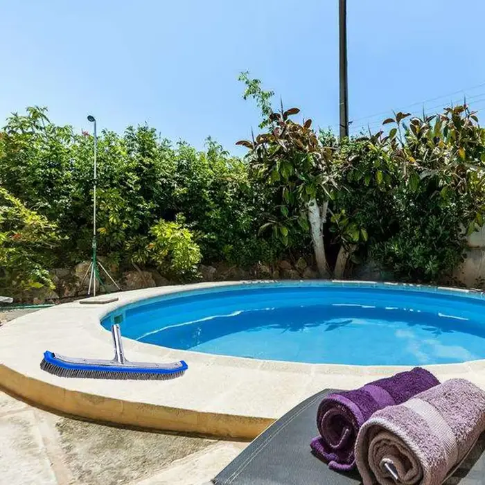 Brosse pour mur et sol de piscine en béton en acier inoxydable de 18 pouces