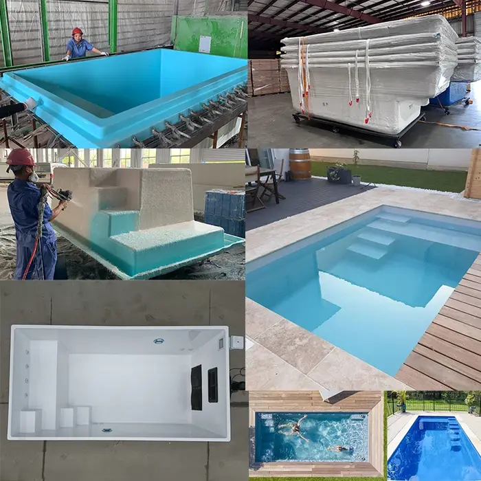 Piscine familiale de jardin 4,3 m (14 pieds), piscine portable pour jeux aquatiques, spa de nage en 