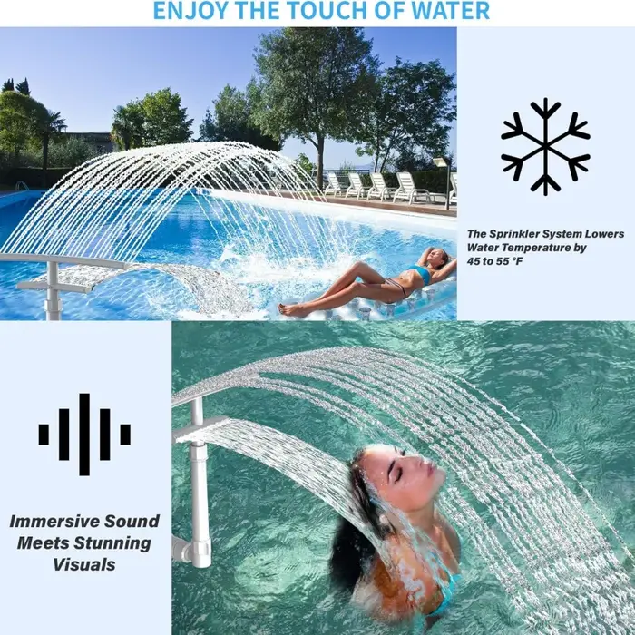 1 accessoire de fontaine de piscine réglable Double couche