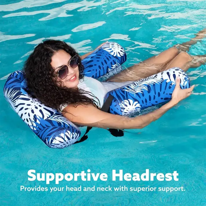 Fauteuil flottant gonflable pour piscine avec accoudoirs
