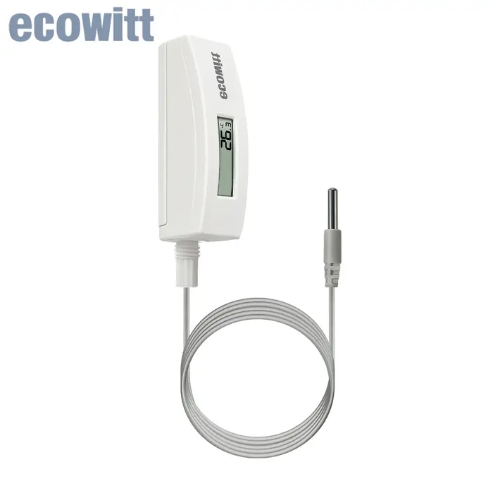 Ecowitt WN34L Thermomètre de piscine numérique avec écran LCD, capteur de température de l'eau étanc
