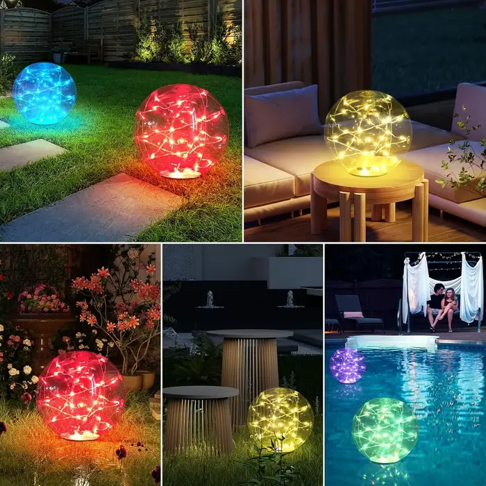 Lumière de piscine flottante à énergie solaire