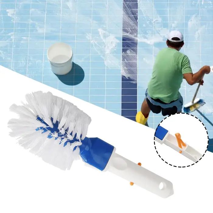 Brosse d'Angle de Piscine pour Livres Spa Étang, Outils à Main Ronds pour Au-dessus du Sol, R9Z3