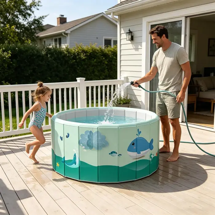 Piscine pliable non gonflable en PVC