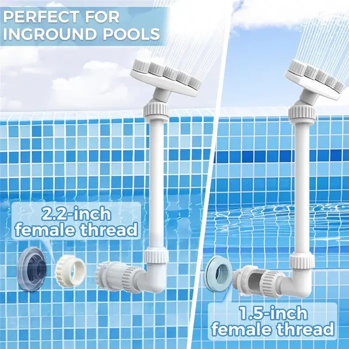 B84B-fontaine de piscine réglable, double pulvérisation, accessoires de piscine, fonction d'eau déco