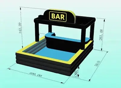 Bar de piscine gonflable portable en PVC pour adultes