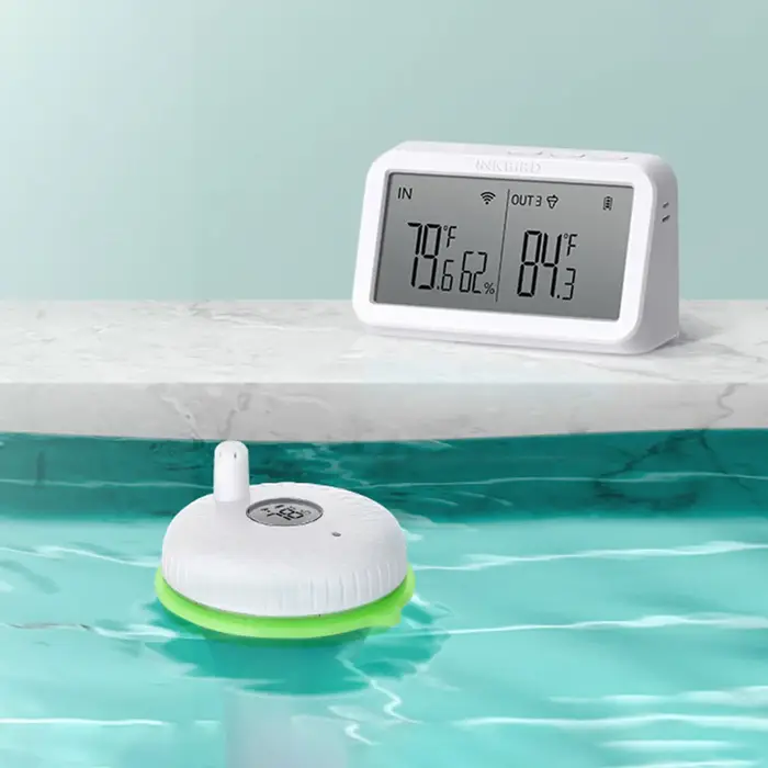 INKBIRD Thermomètre de piscine avec passerelle WiFi Ensemble de thermomètre de piscine intérieure et