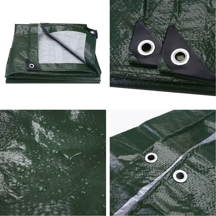 Bâche de protection imperméable grande taille en PE avec œillets métalliques