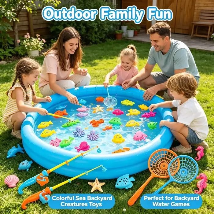 Piscine gonflable pour enfants avec pêche magnétique