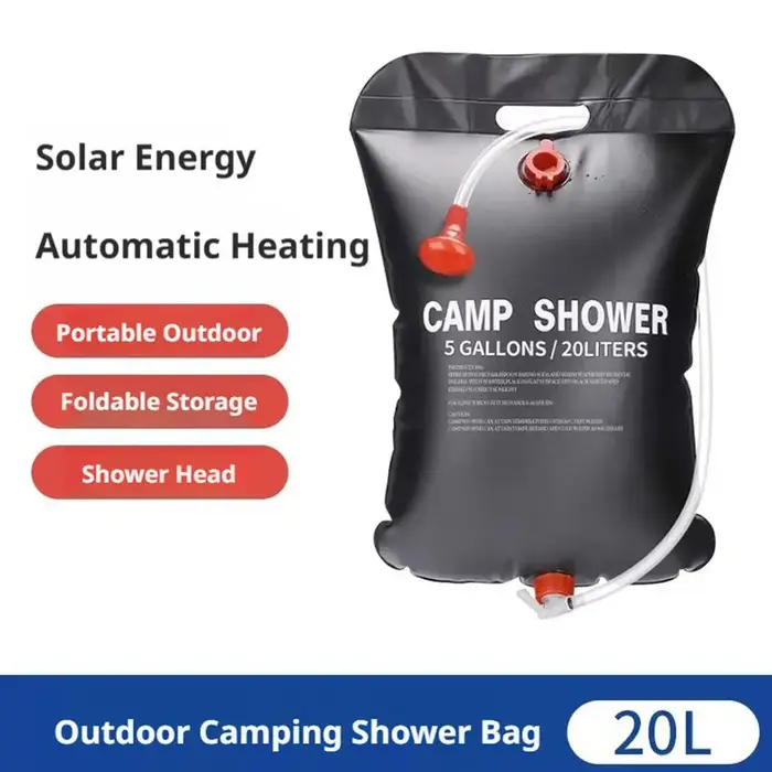Sac de douche solaire 20L portable pour camping