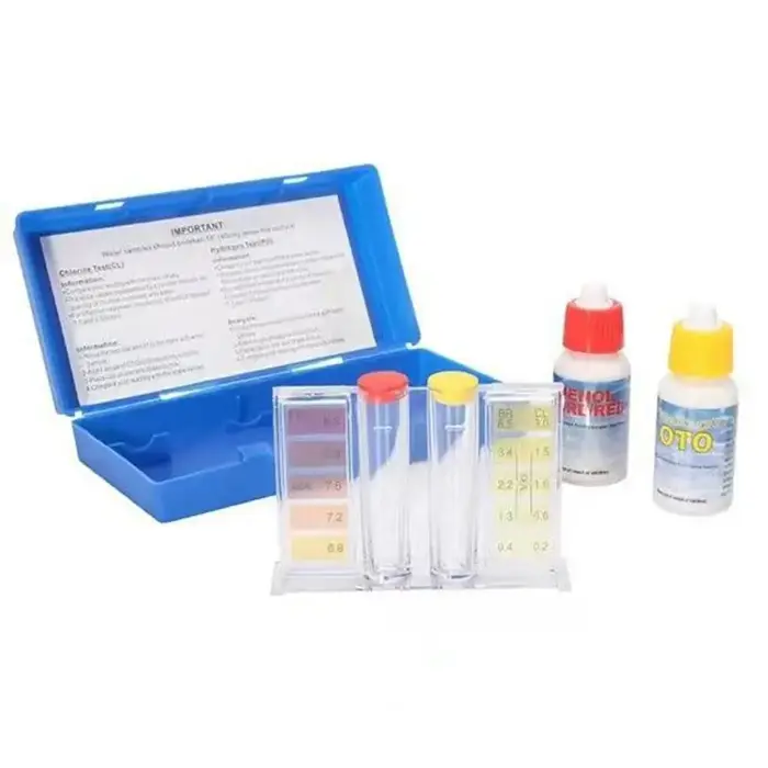 Kit de Test de qualité de l'eau au chlore PH, testeur de piscine, boîte de Test d'eau, accessoires d