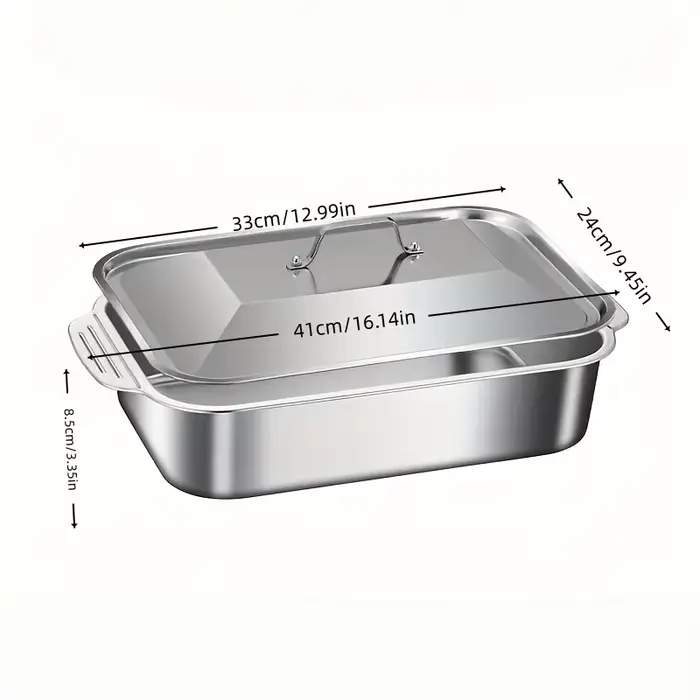 Plaque de cuisson plate en acier inoxydable de 16