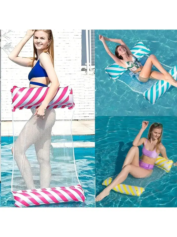 1 pièce Matelas flottant gonflable en PVC pliable pour piscine