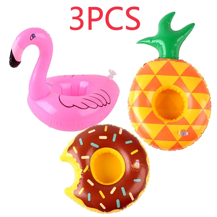 1PC Porte-boissons gonflable pour piscine, porte-gobelet flottant en PVC, accessoire pour fête au bo