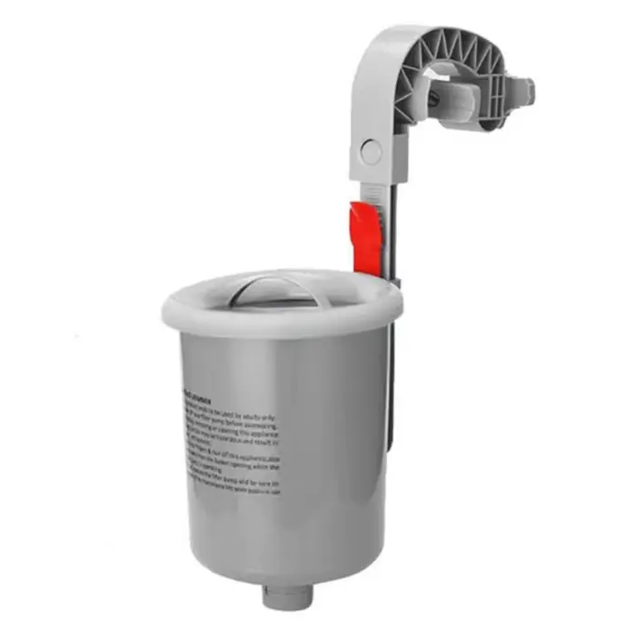 Écumoire de piscine mural flottant auto avec support réglable panier d'écumoire amovible pour débris