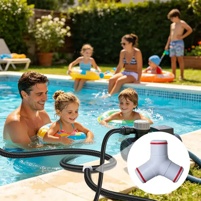 Adaptateur de tuyau de piscine universel à 3 voies