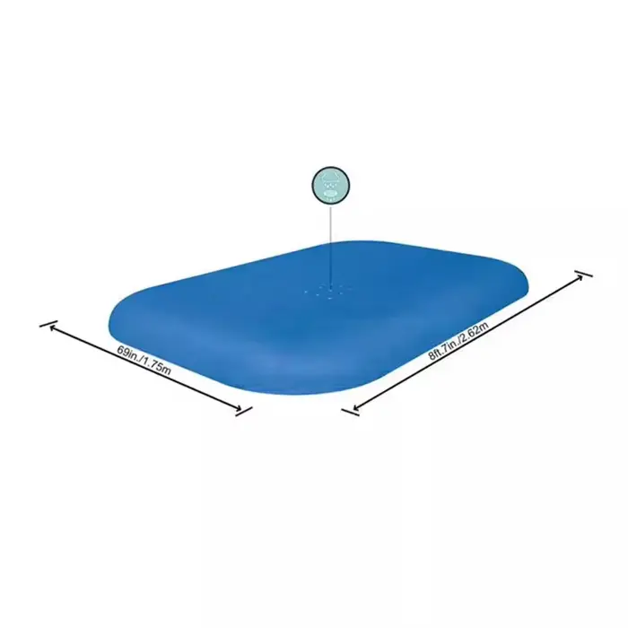 Couverture de piscine en tissu, 262 × 175/305 × 183 cm, tissu carré anti-poussière épais pour access