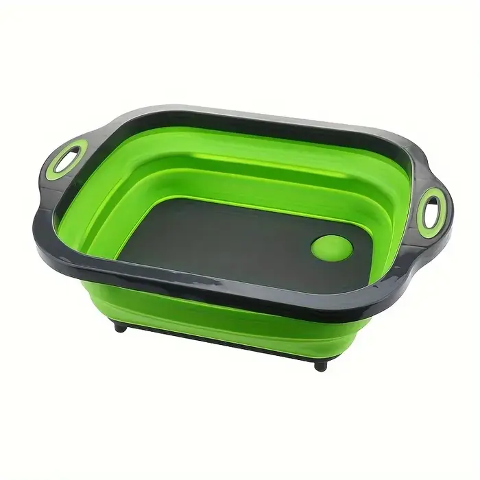 Bassin portable 2-en-1 : gain de place, avec évier et rangement. PP durable pour le camping, les voy