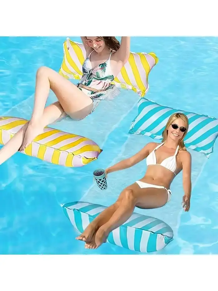 1 pièce Matelas flottant gonflable en PVC pliable pour piscine