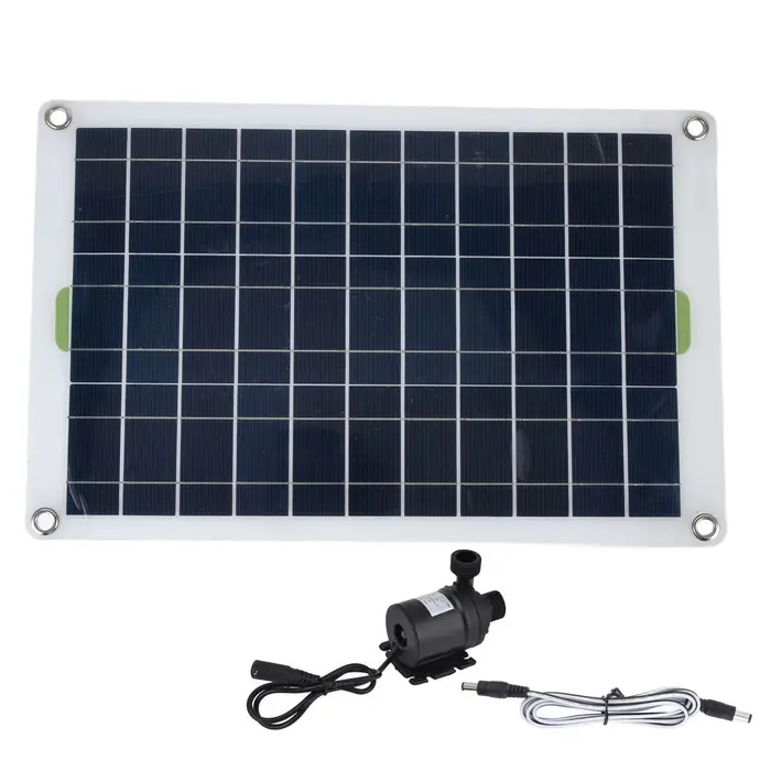 Kit de pompe à eau solaire 800L/h 12V, silencieuse, en silicone, robuste, en plastique, pour sécurit