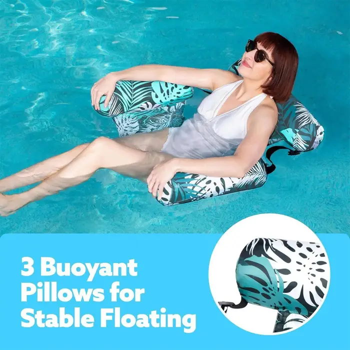 Fauteuil flottant gonflable pour piscine avec accoudoirs