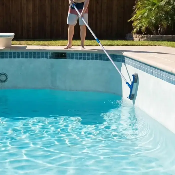Outil nettoyage des murs piscine
